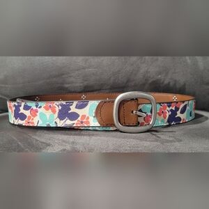 Relic Multicolor Floral Belt with Silver Buckle
